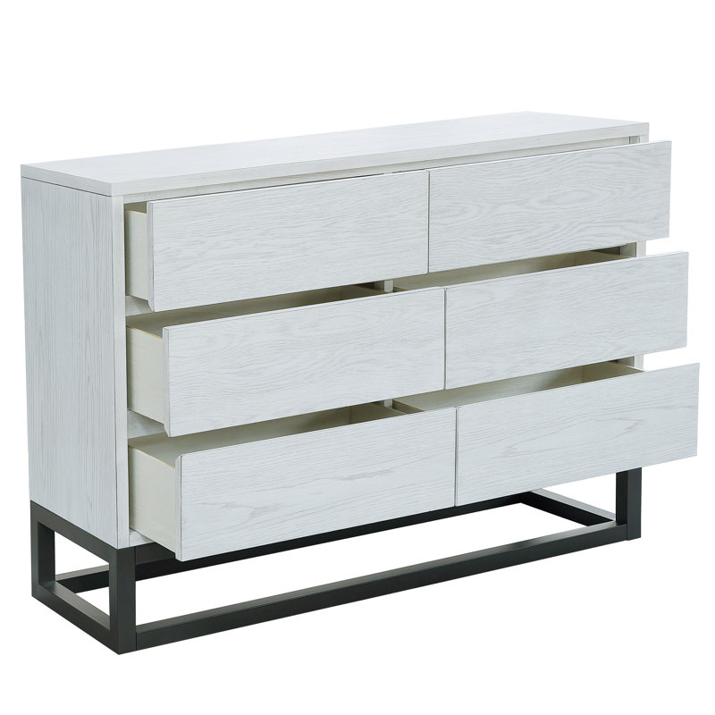 Mercury Row® Joshua 6 Drawer 48" W Double Dresser & Reviews Wayfair